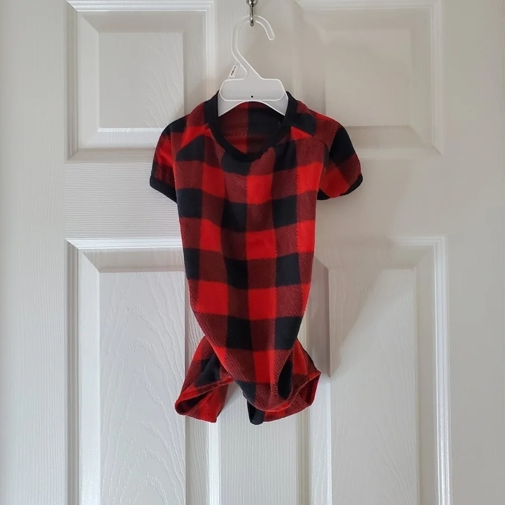 🌼Buffalo Plaid Pajamas/Outfit for your Furbaby Size Small
